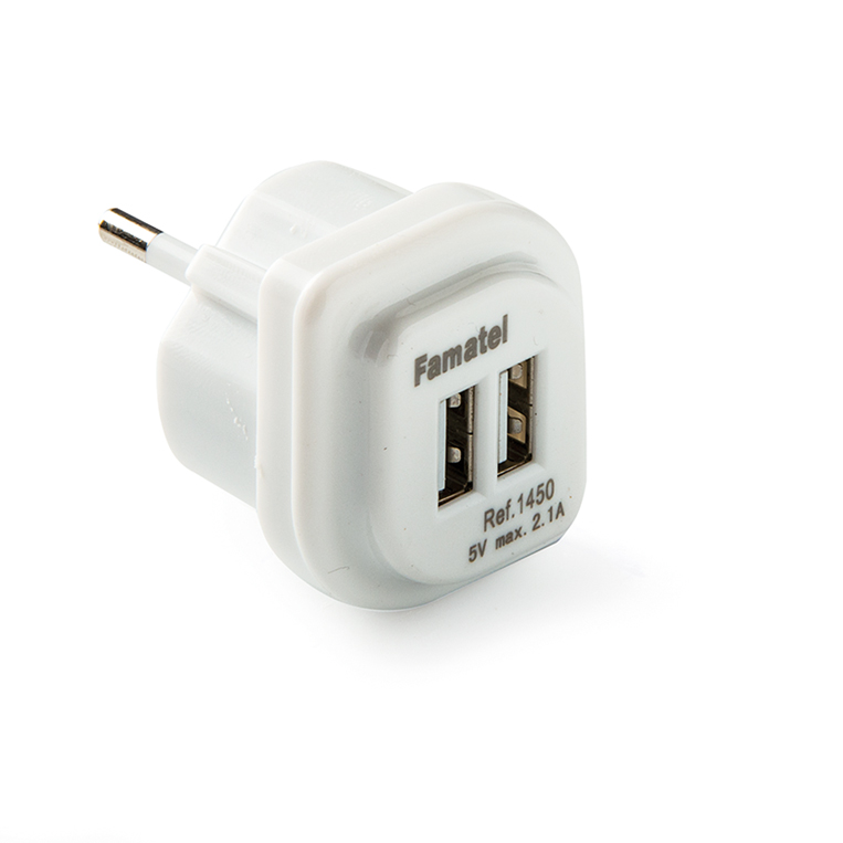 Adaptador cargador USB doble