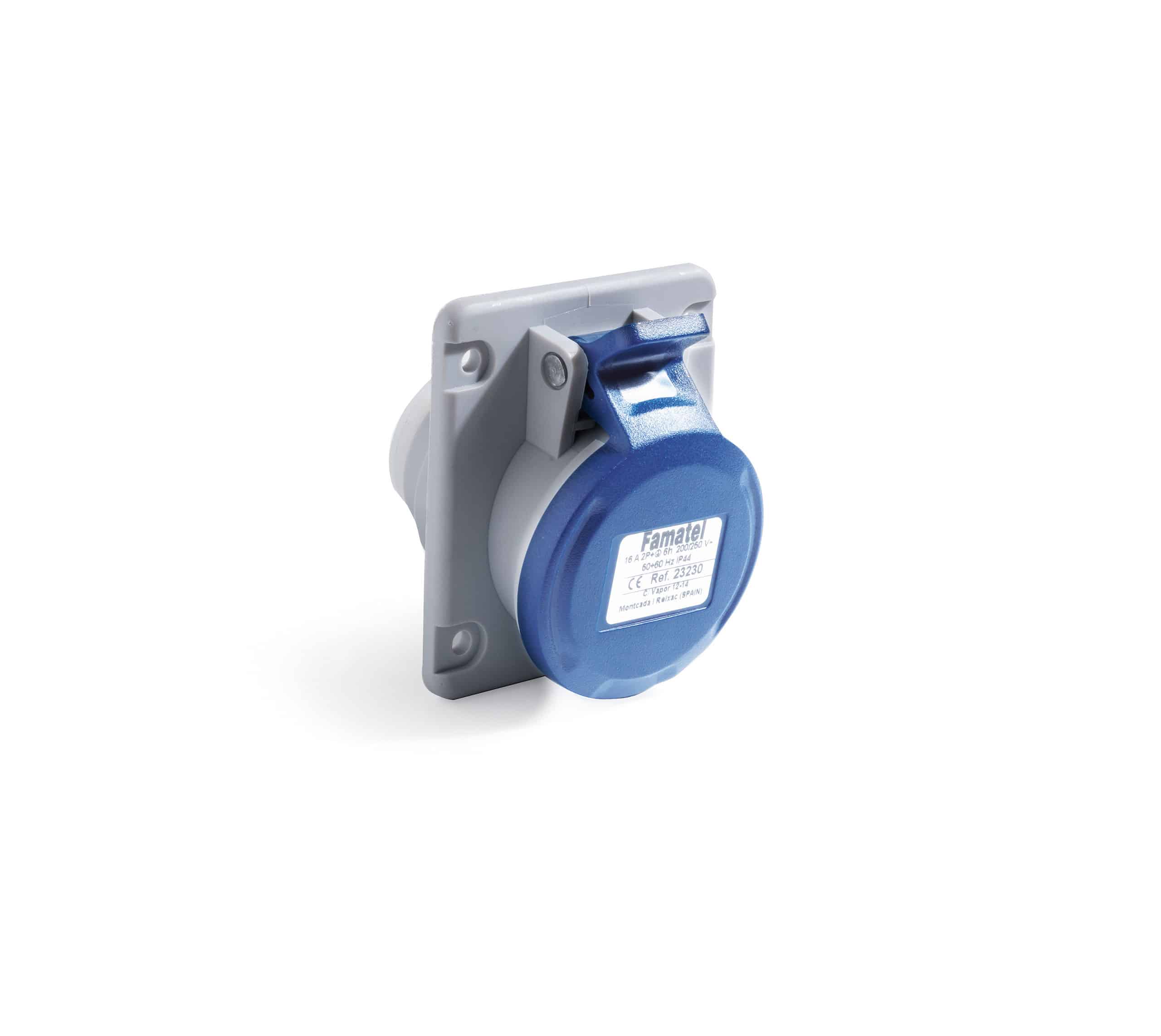 Bases empotrar 10º 75×85 16A / 80×95 32A IP54