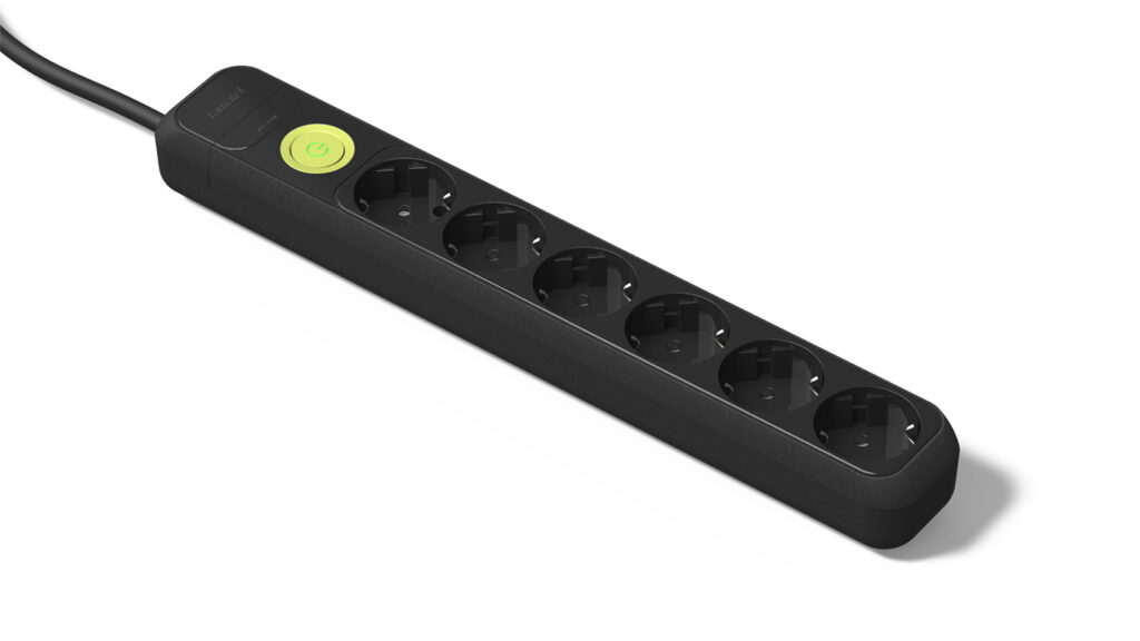 Base 6 tomas 16A e interruptor + 1.5m m cable