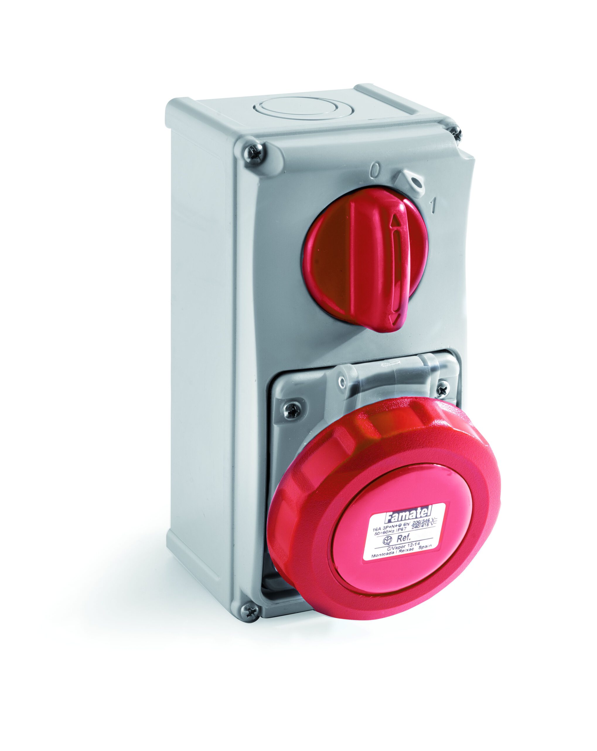 Base interblocante superficie vertical 16A/32A IP67