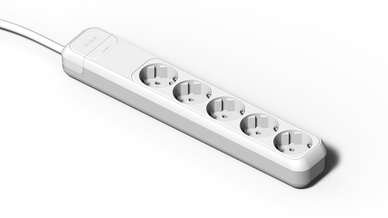 Base 5 tomas 16A + 1.5m m cable