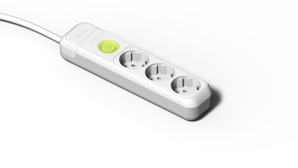 Base 3 tomas 16A e interruptor + 1.5m m cable