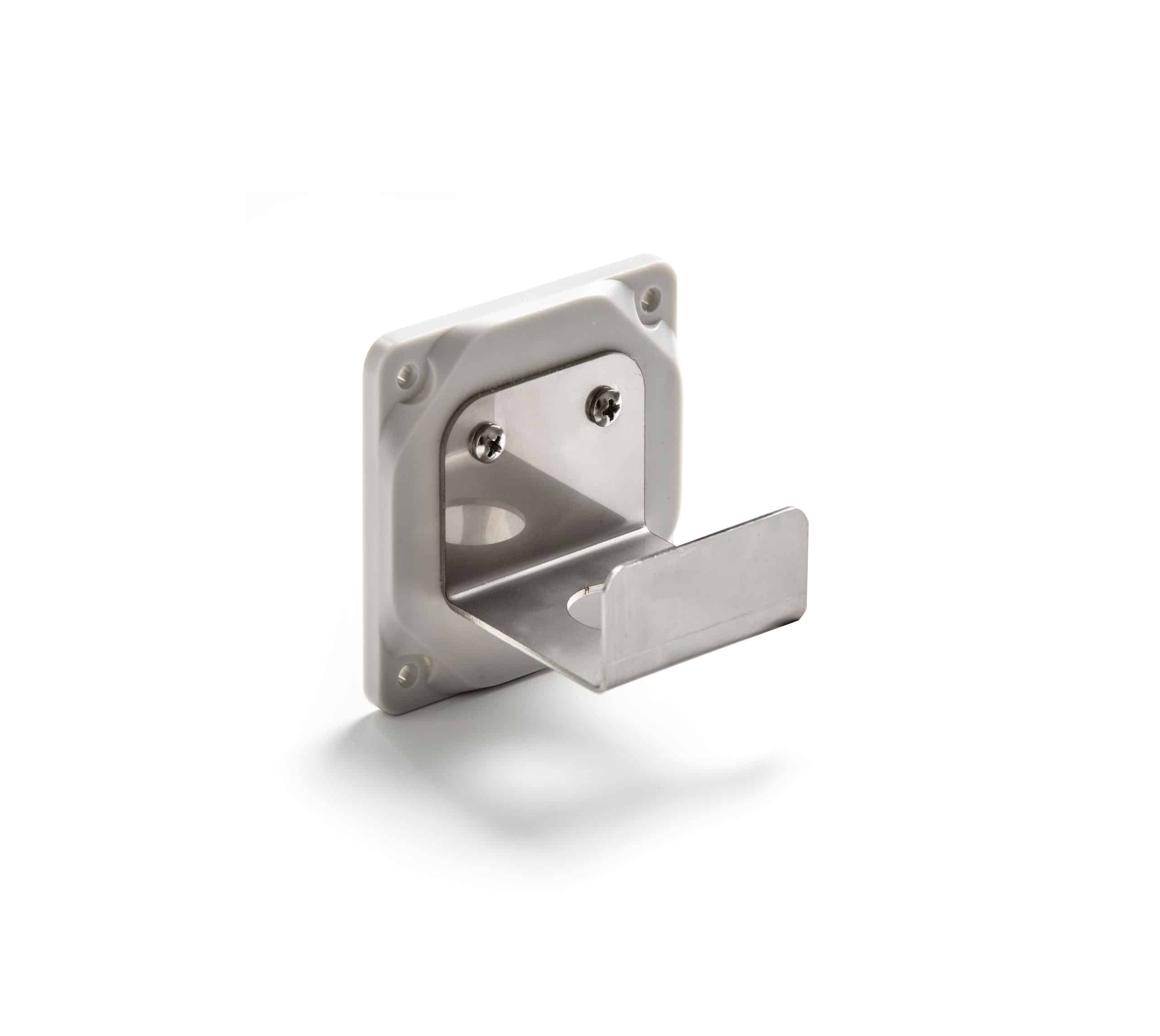 Placa metálica con soporte