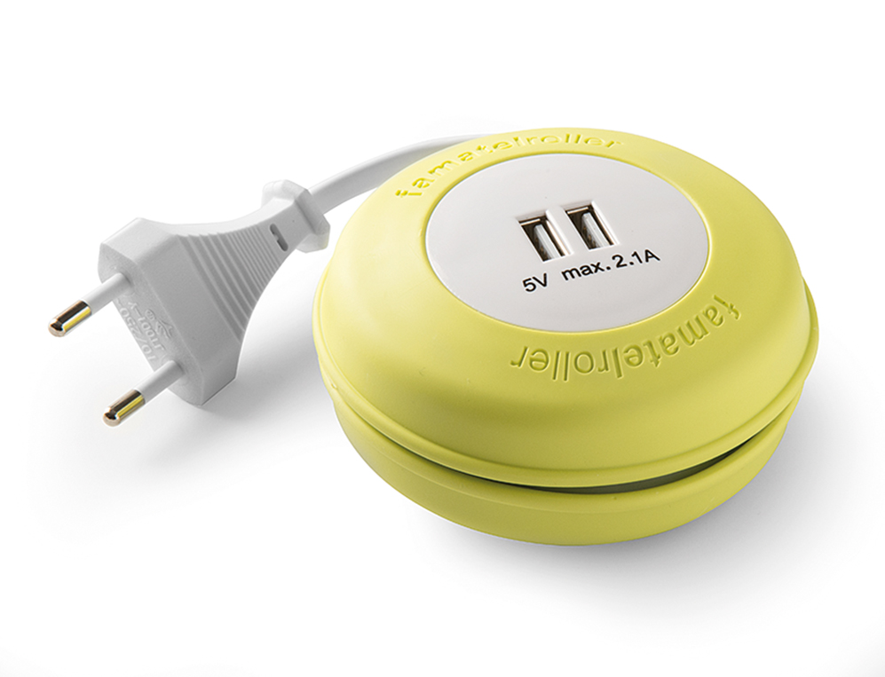 Roller 2 puertos USB y 2 m. de cable
