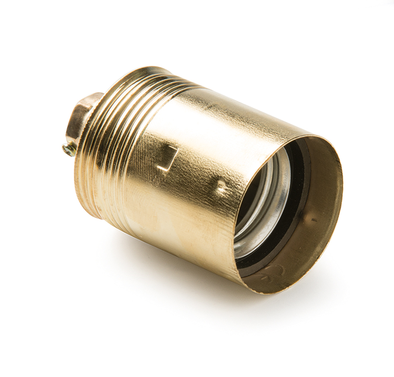 Portalámparas metálico liso E-27