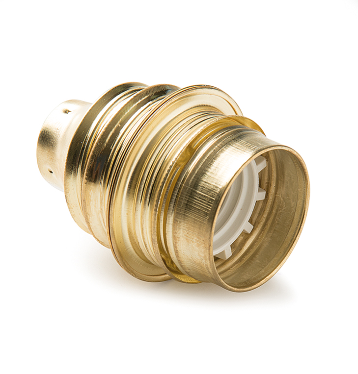 Portalámparas metálico roscado E-27