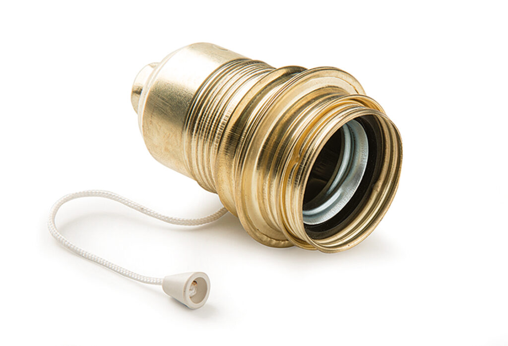 Portalámparas metálico con cadena E-27