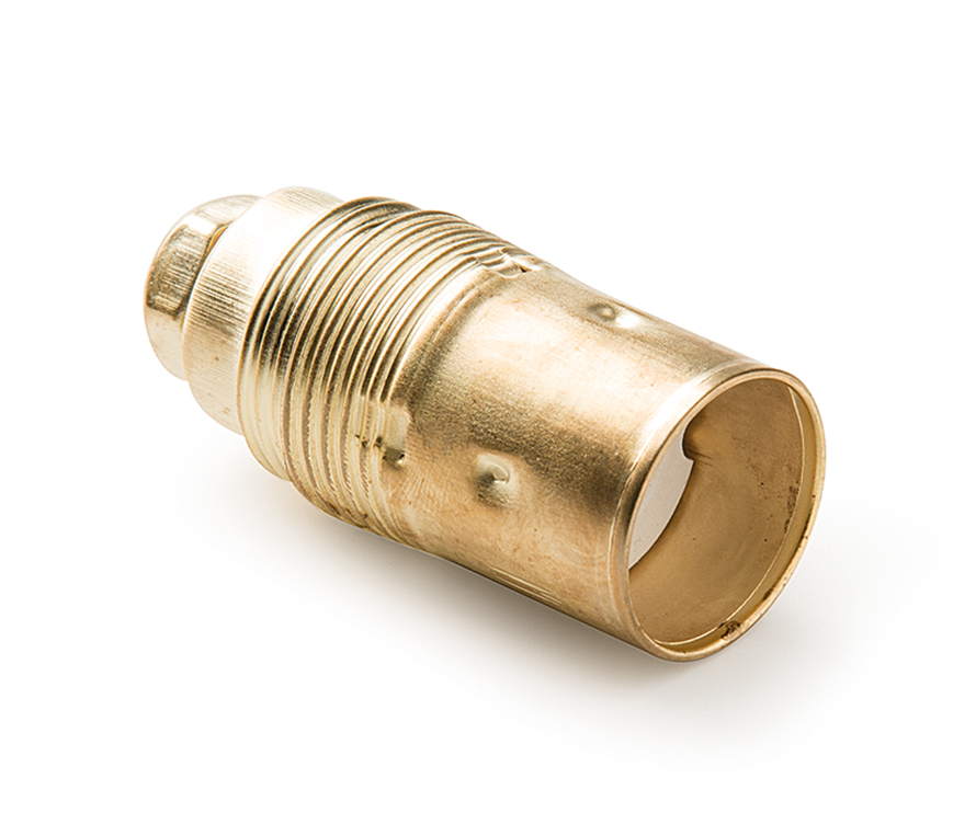 Portalámparas metálico liso E-14