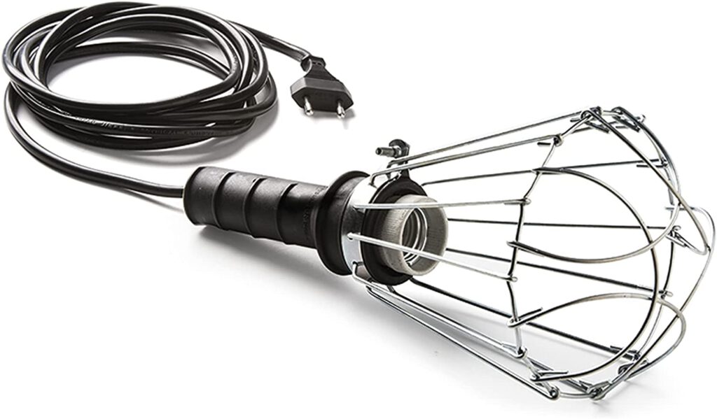 Lámpara portátil goma 5m cable